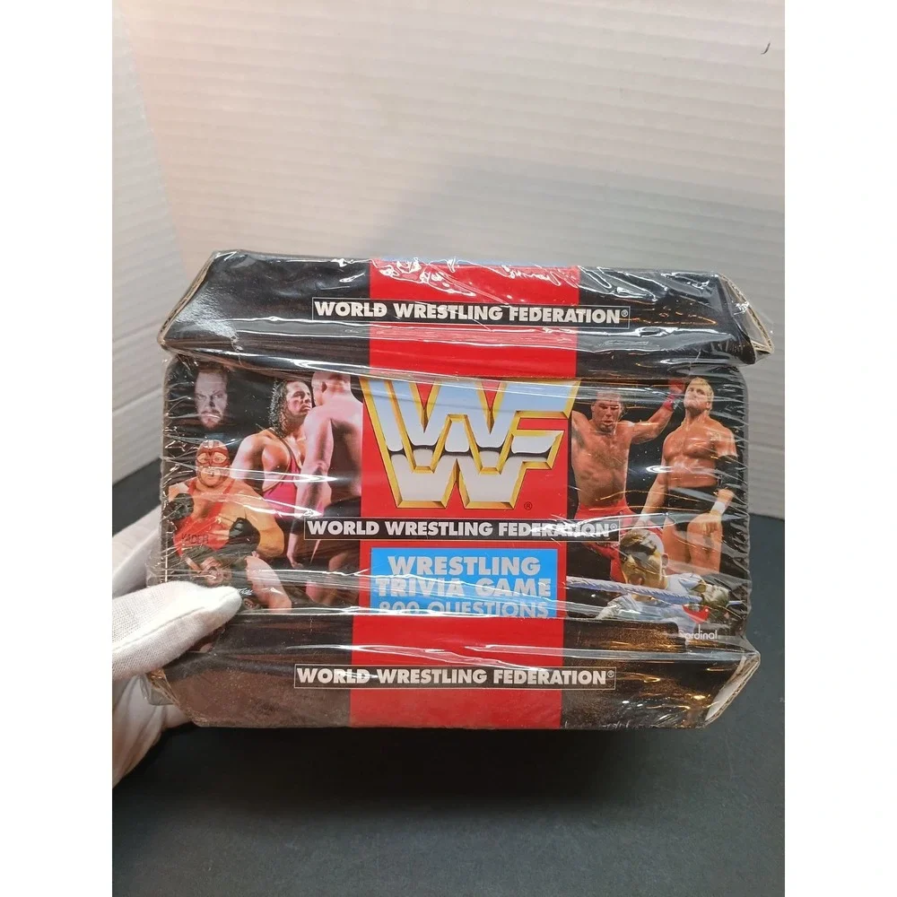 WWF Wrestling Trivia Game Tin SEALED NEW WWE ROCKY MAIVIA Rookie ROCK AUSTIN RC